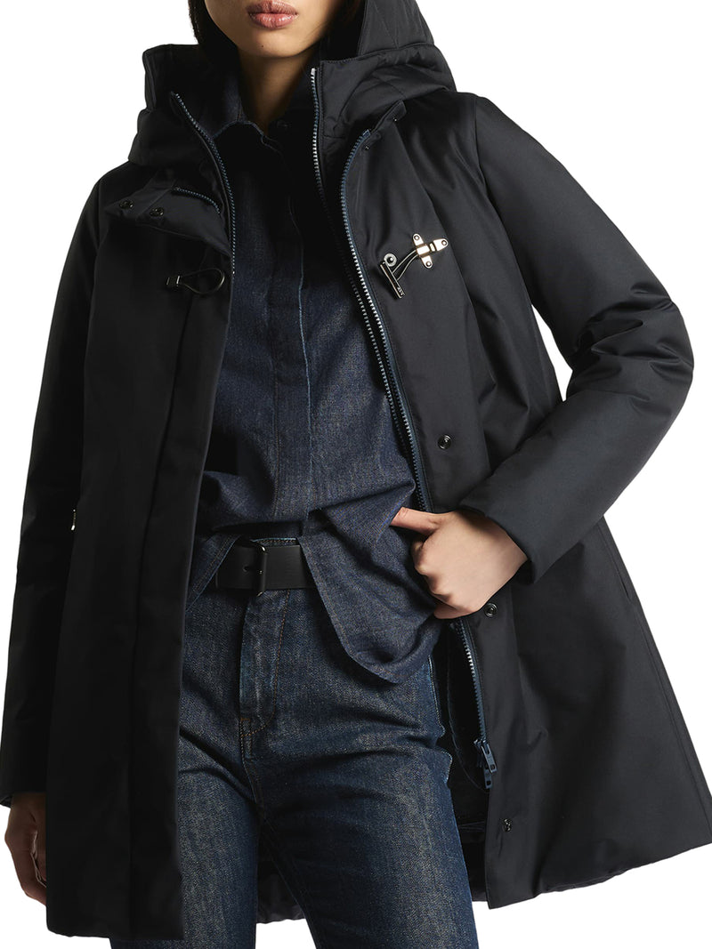 TOGGLE COAT IN TECHNICAL GABARDINE