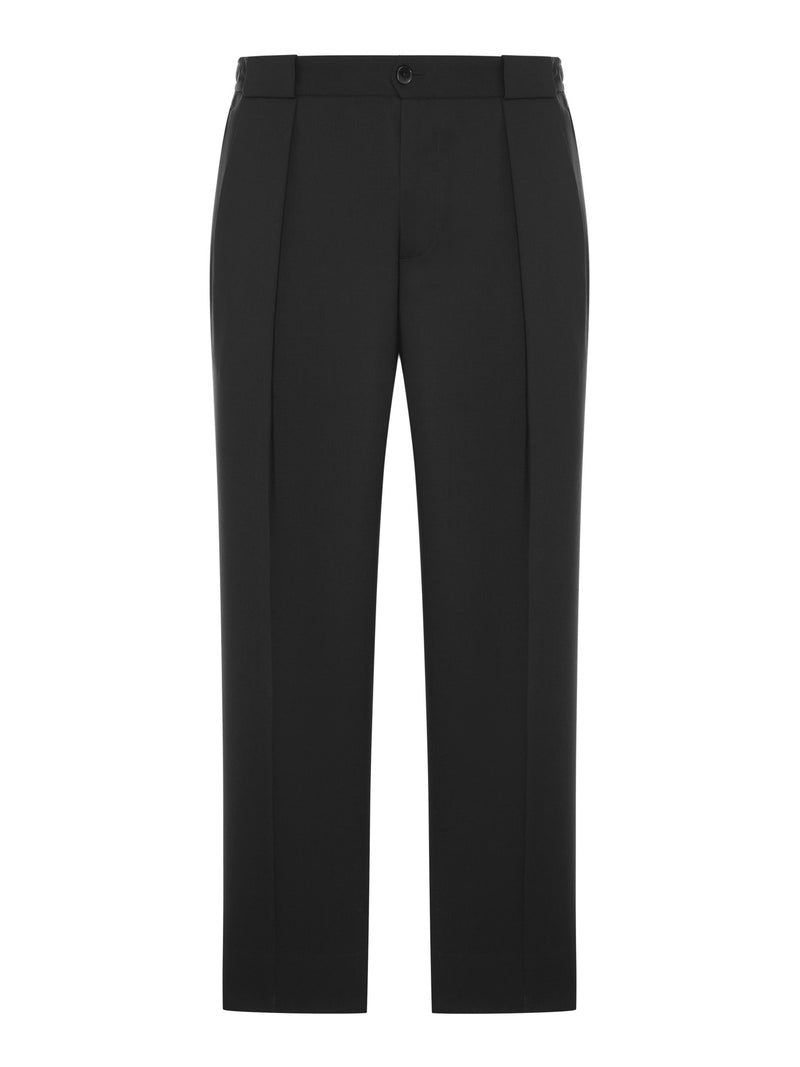 PORTBELLOS-TROUSERS IN WOOL BLEND CANVAS, PIECE-DYED “ZIGNONE”