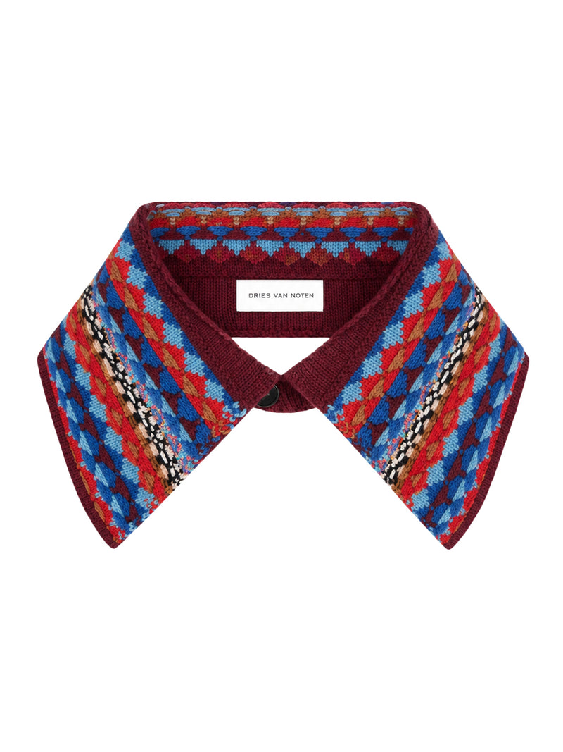 JACQUARD WOOL COLLAR