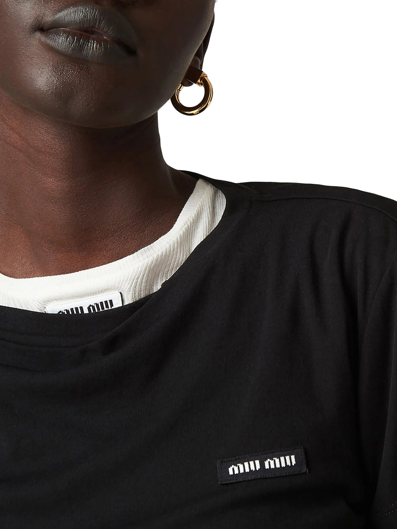 RIBBED JERSEY T-SHIRT