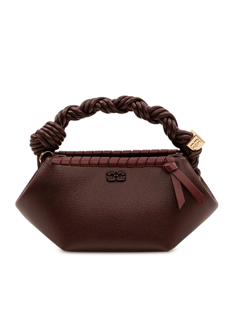 BOU MINI TRESSÉ SHOULDER BAG IN HAMMERED LEATHER