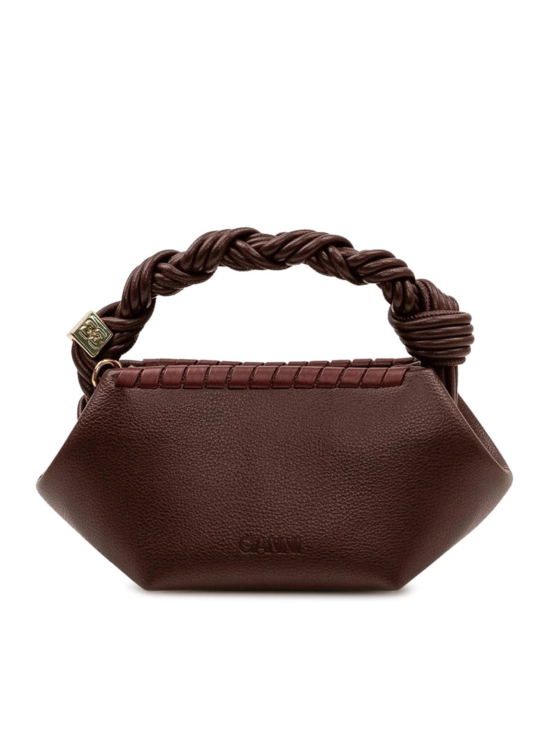 BOU MINI TRESSÉ SHOULDER BAG IN HAMMERED LEATHER