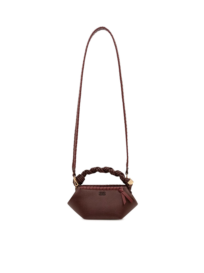 BOU MINI TRESSÉ SHOULDER BAG IN HAMMERED LEATHER