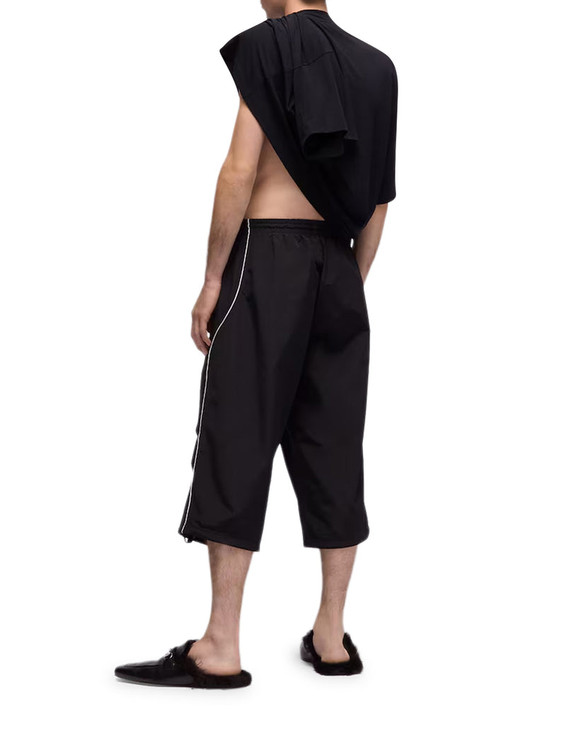 COTTON AND NYLON BERMUDA SHORTS WITH EMBROIDERY