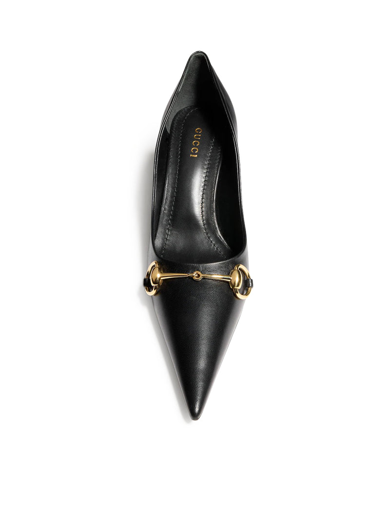 LEATHER PUMPS WITH HORSEBIT DETAIL