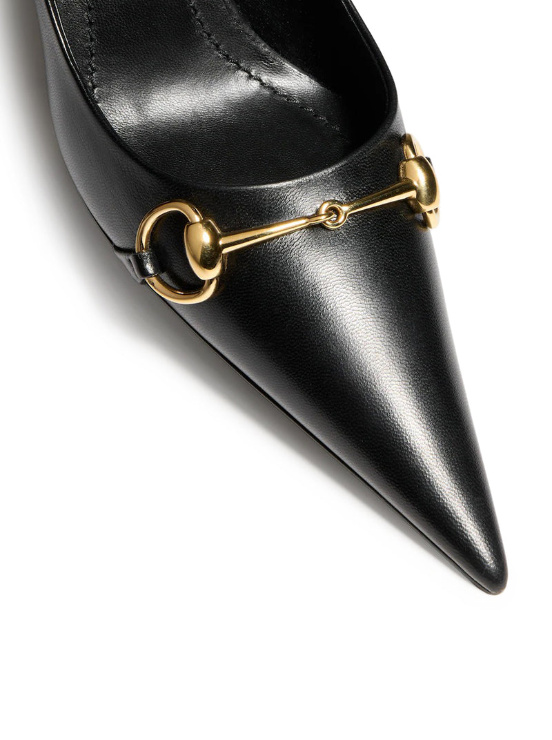 LEATHER PUMPS WITH HORSEBIT DETAIL