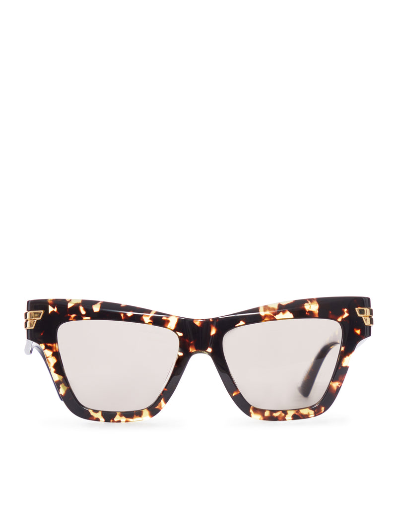 GLOSSY ACETATE CAT-EYE SUNGLASSES