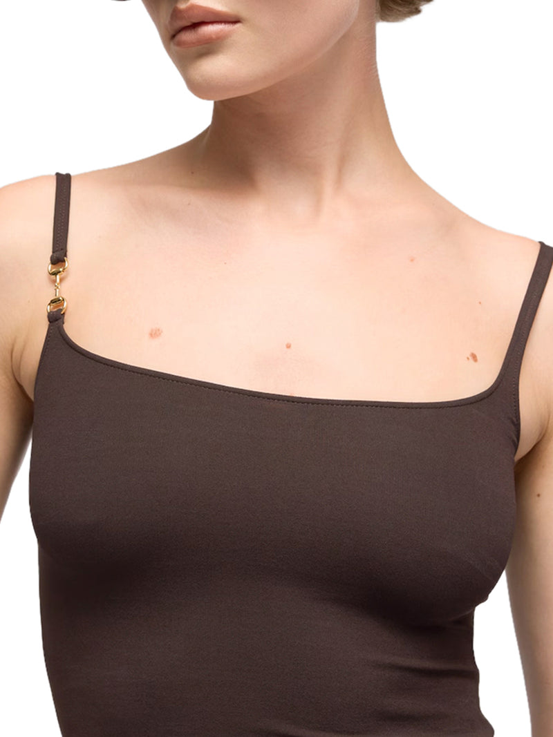 VISCOSE CRÊPE JERSEY TOP WITH CLAMP