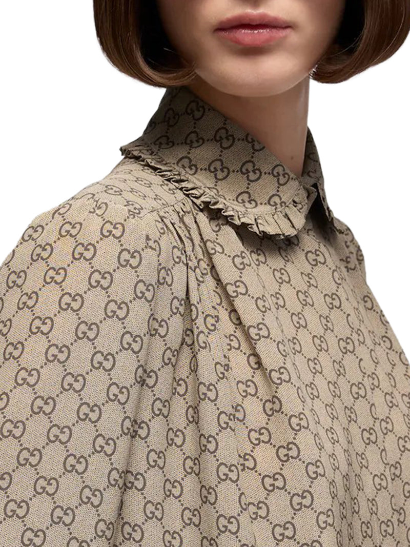 PRINTED SHIRT IN SILK CRÊPE DE CHINE