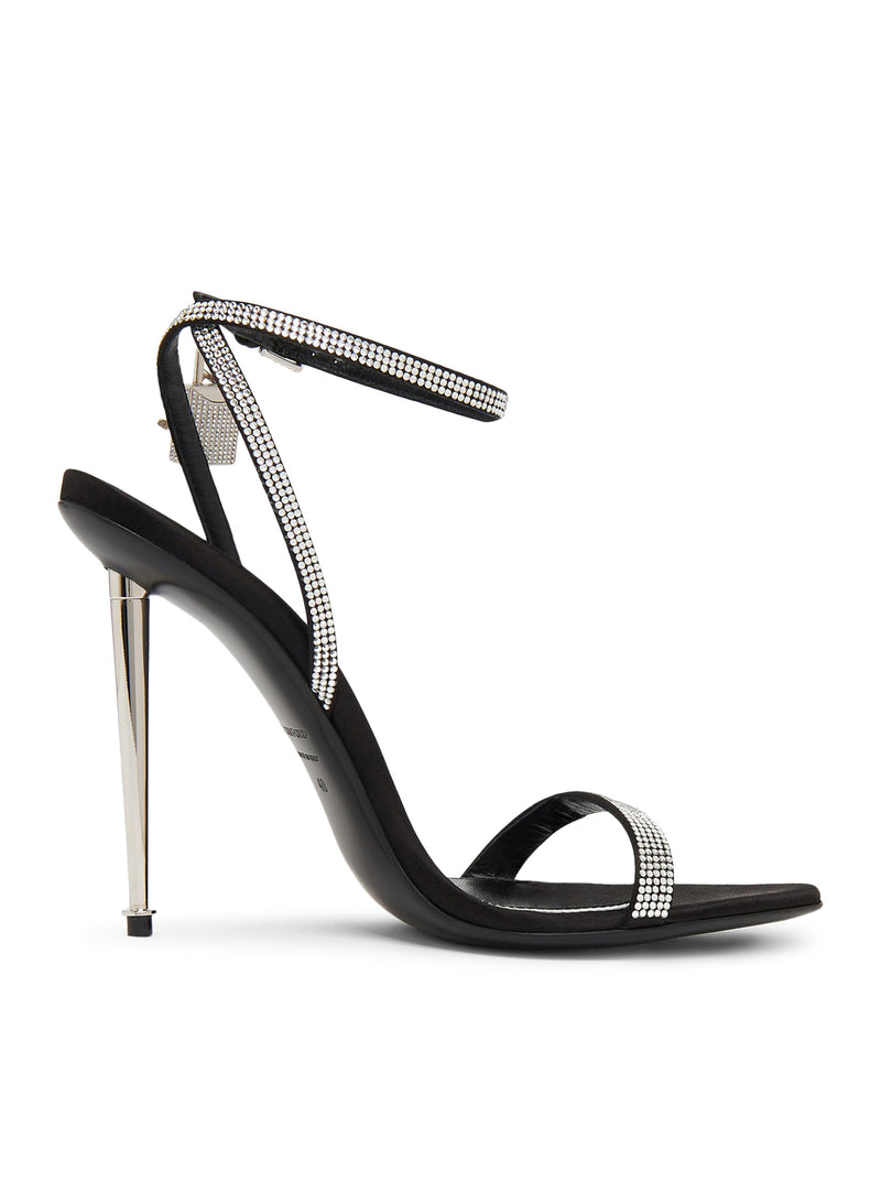 PADLOCK NAKED CRYSTAL SANDALS
