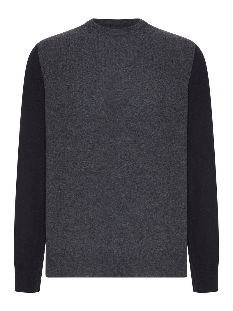 COLOR-BLOCK CREW-NECK SWEATER