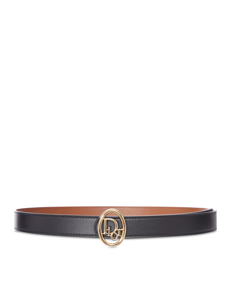 REVERSIBLE OBLIQUE BELT IN SMOOTH CALFSKIN