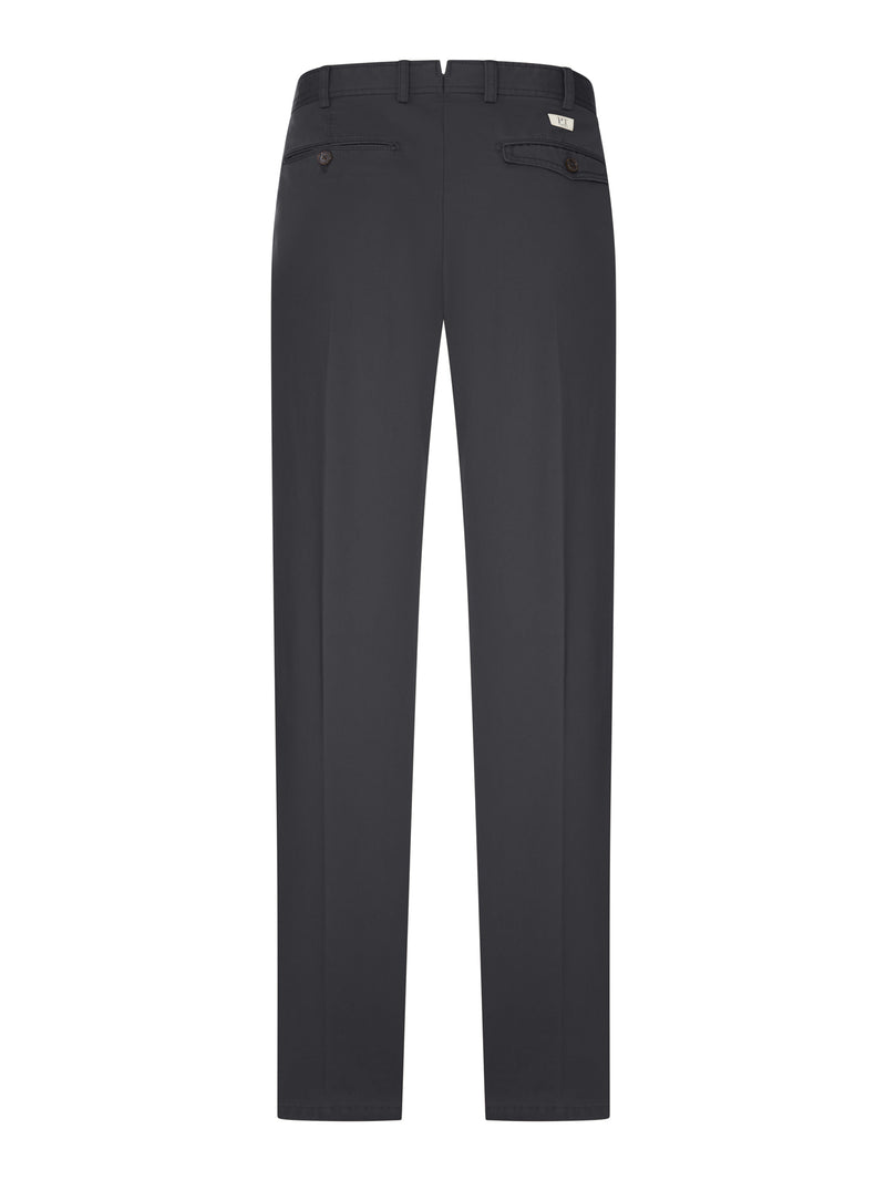 COTTON CHINO TROUSERS WITH IRONED CREASE
