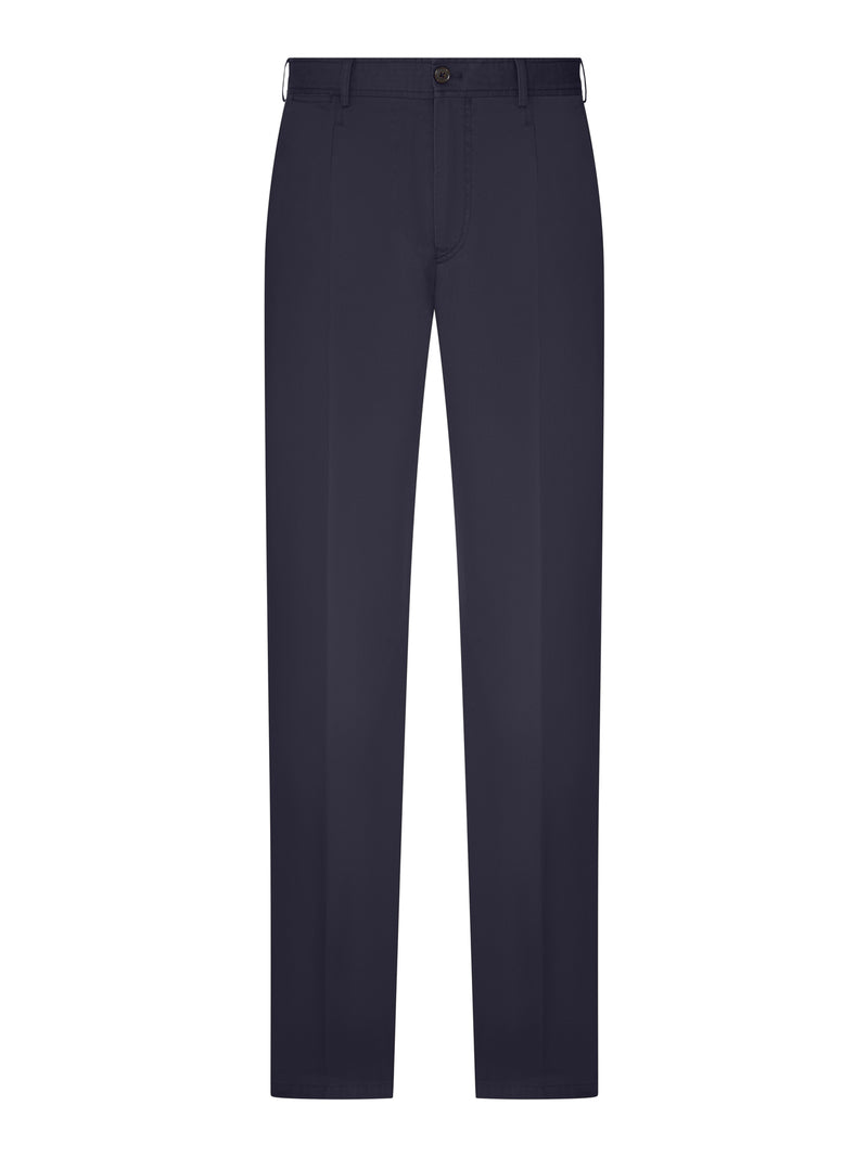 COTTON CHINO TROUSERS WITH IRONED CREASE