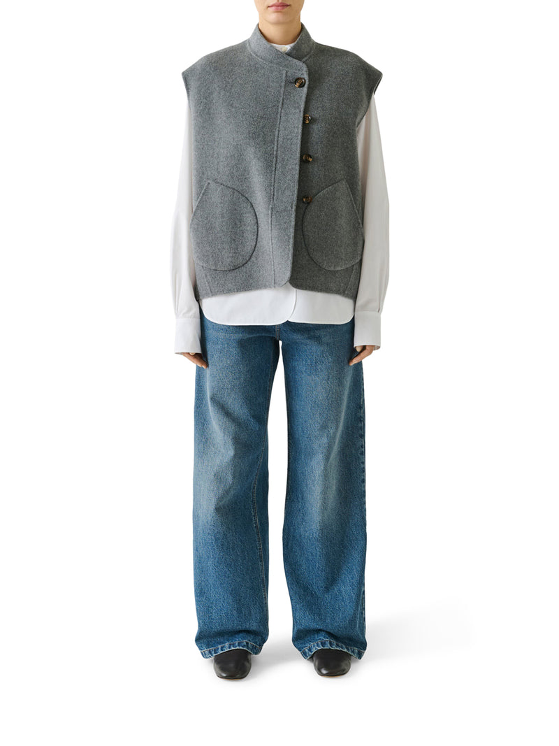 ADELINE DOUBLE SIDE WOOL VEST