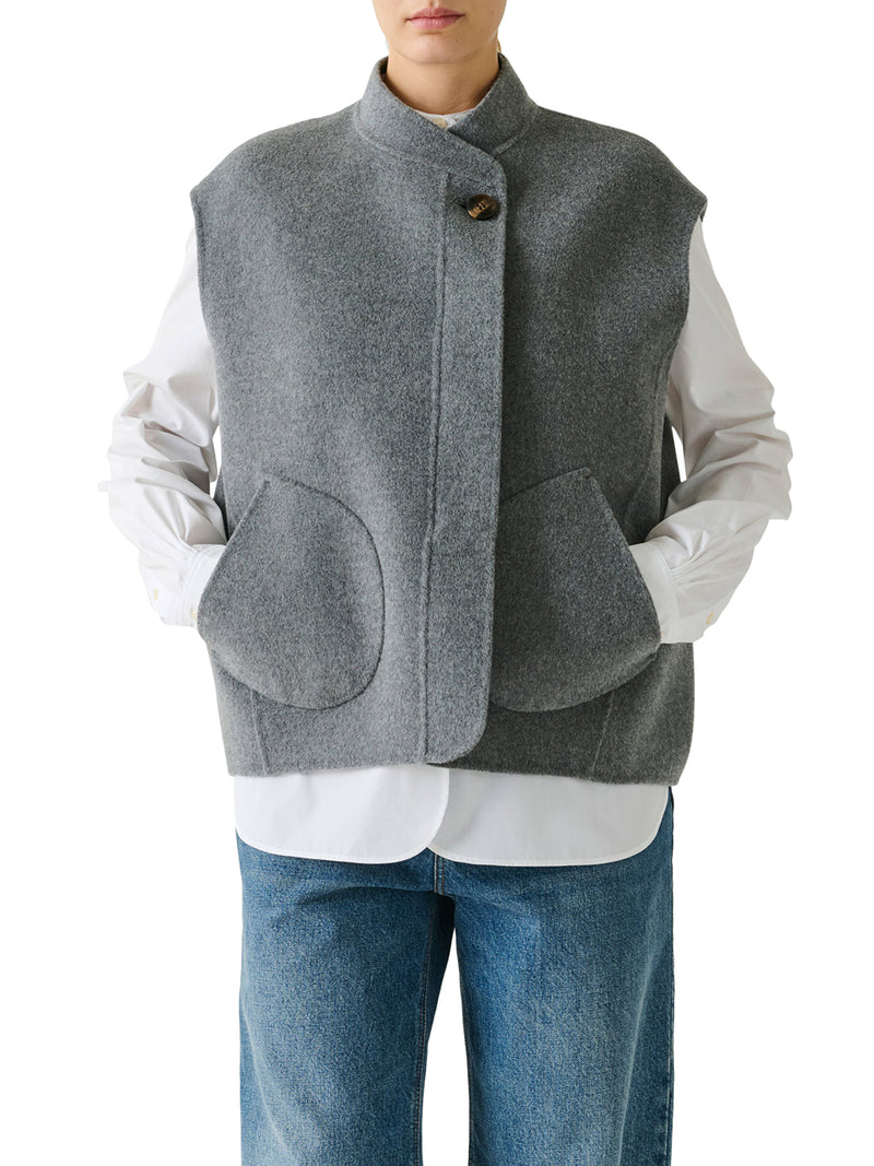 ADELINE DOUBLE SIDE WOOL VEST