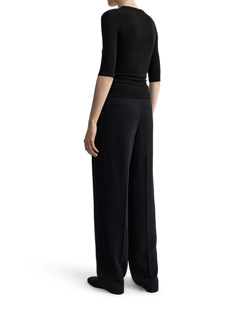 BLACK WIDE LEG PANTS