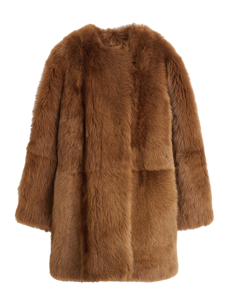 SHORT LAMB FUR COAT