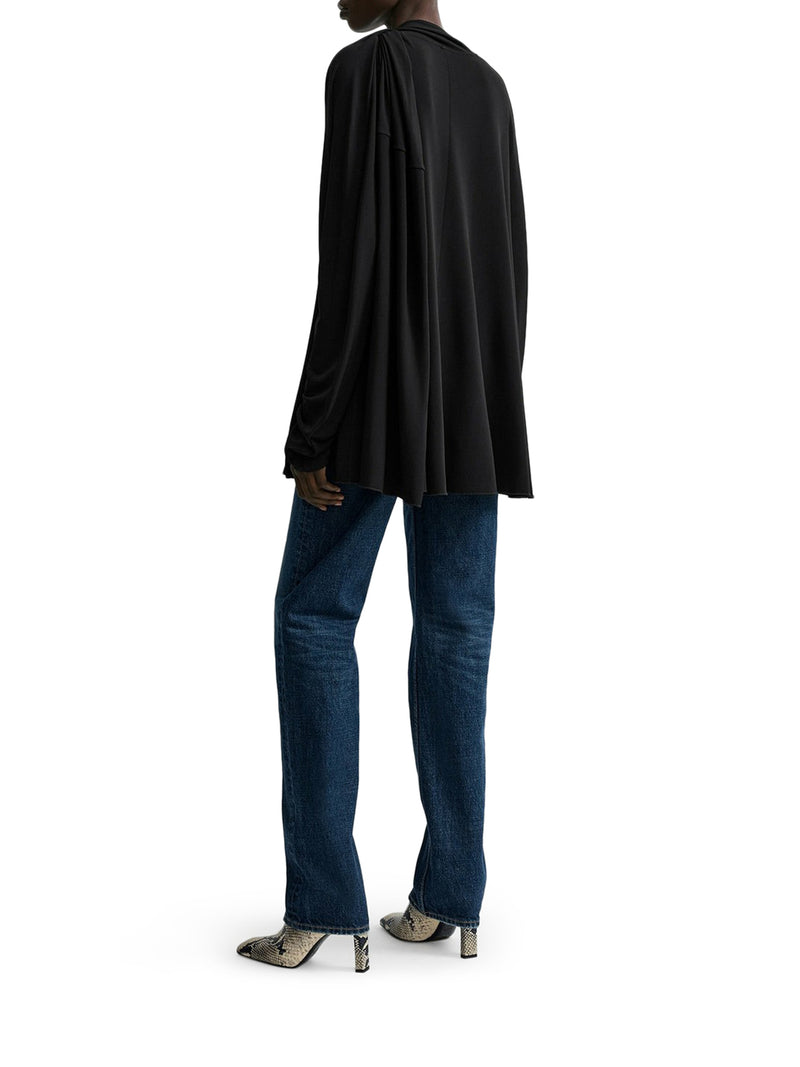 FLUID DRAPED CADY BLOUSE