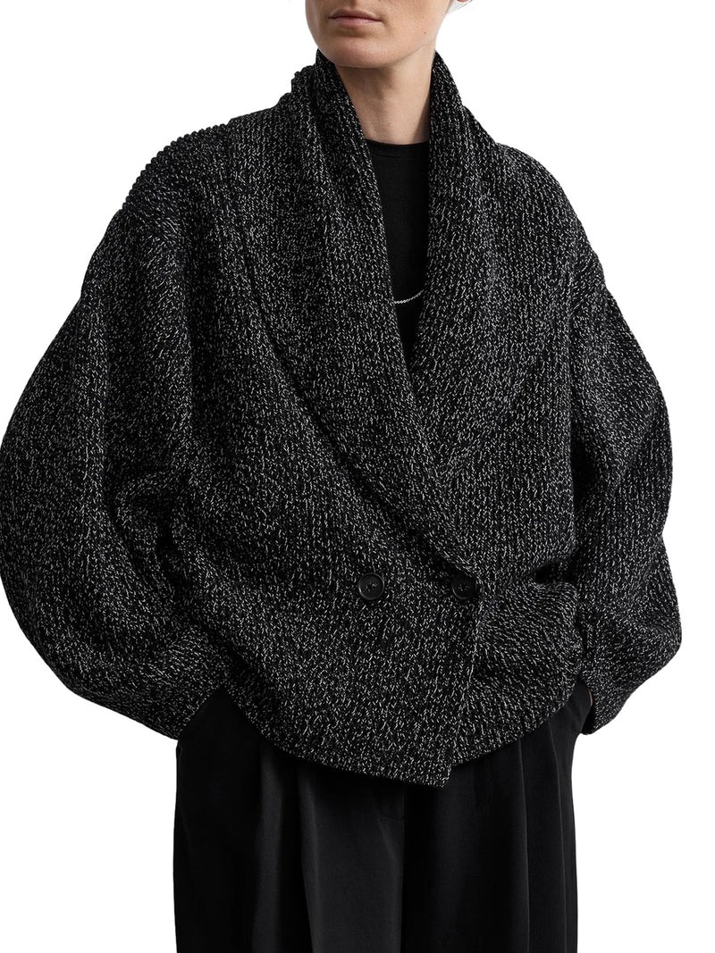 OVERSIZED CARDIGAN IN MÉLANGE KNIT