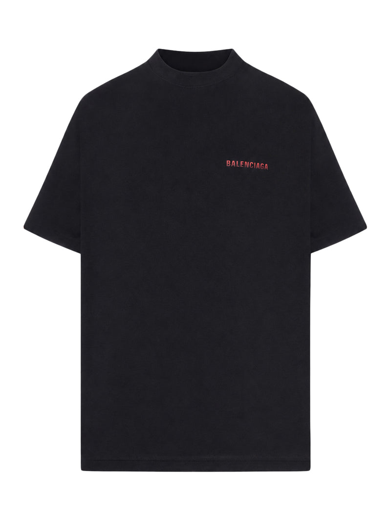 OVERSIZED T-SHIRT WITH GRADIENT PRINT ON THE BACK