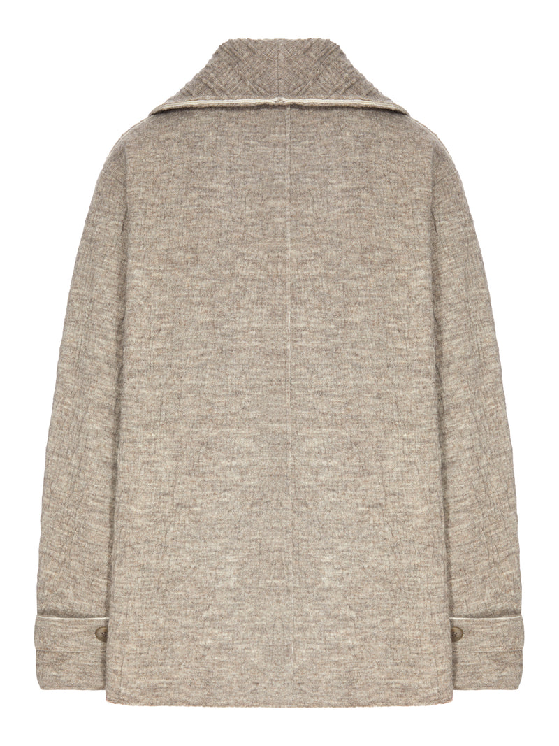 DOUBLE-BREASTED KNIT JACKET