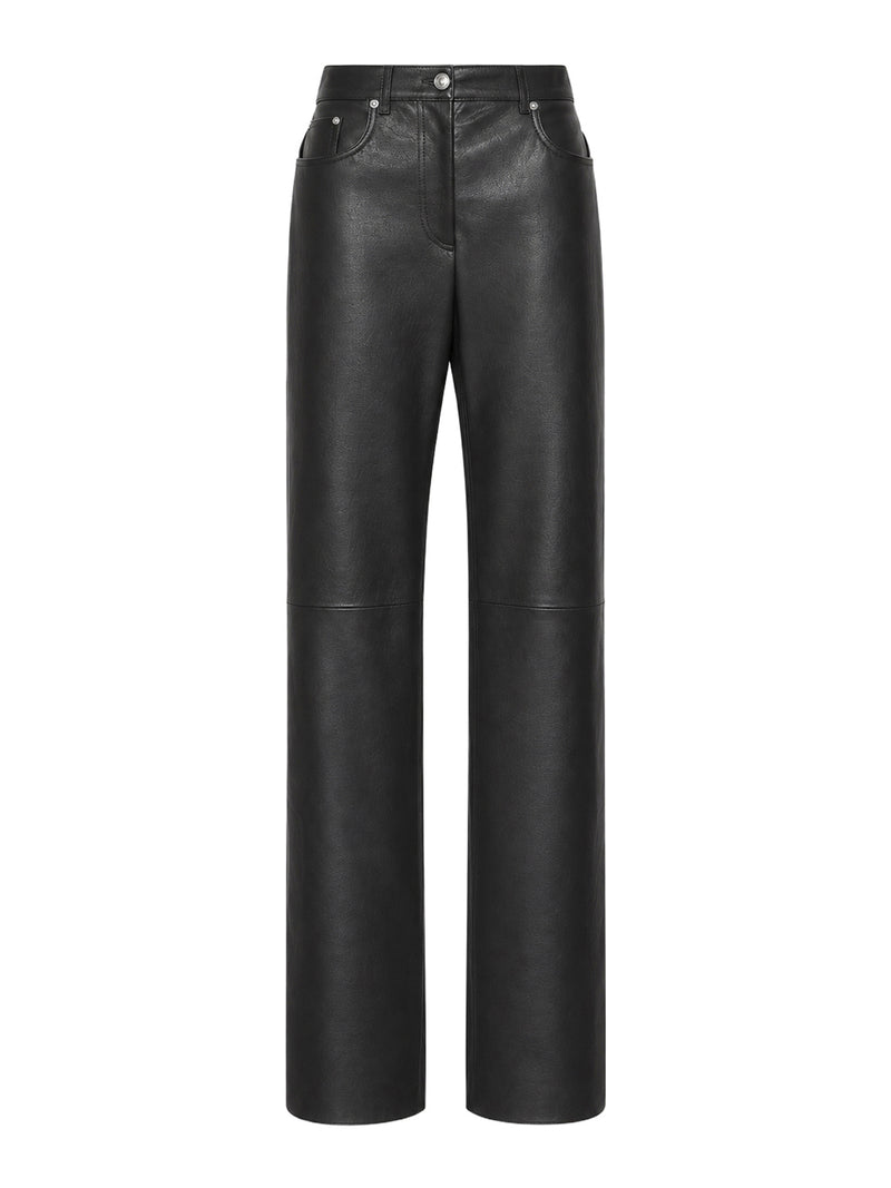 5-POCKET LEATHER AND SUEDE TROUSERS