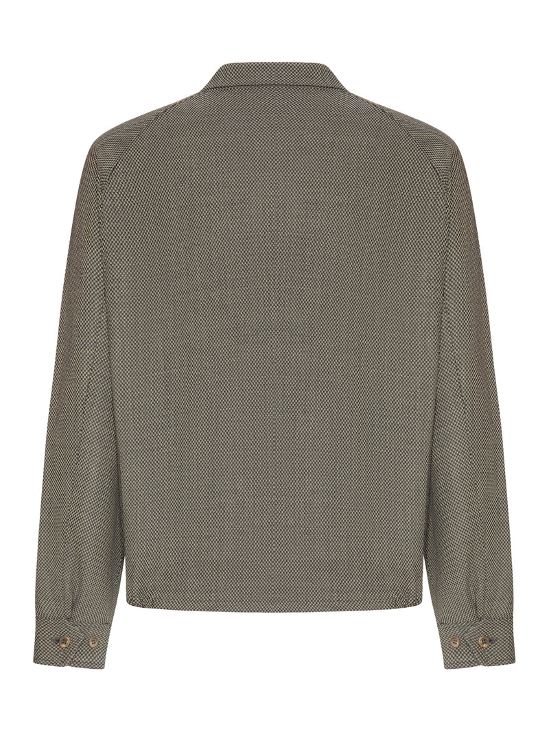 MICRO-PATTERNED WOOL-BLEND JACKET