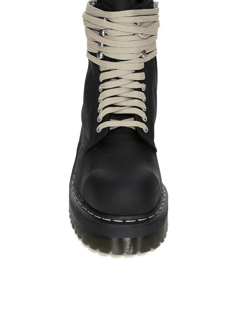 DR. MARTENS X RICK OWENS BOOT WITH QUAD SOLE AND STEEL TOE, IN OILED NUBUCK COWHIDE