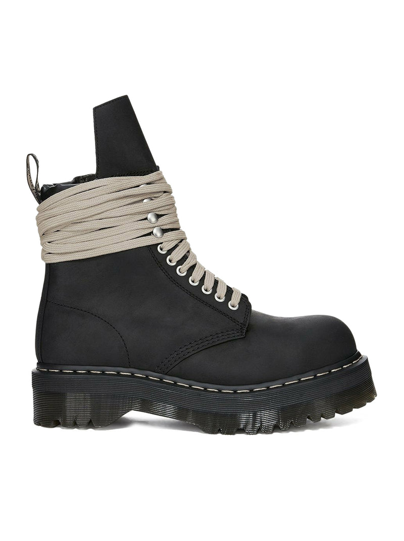 DR. MARTENS X RICK OWENS BOOT WITH QUAD SOLE AND STEEL TOE, IN OILED NUBUCK COWHIDE