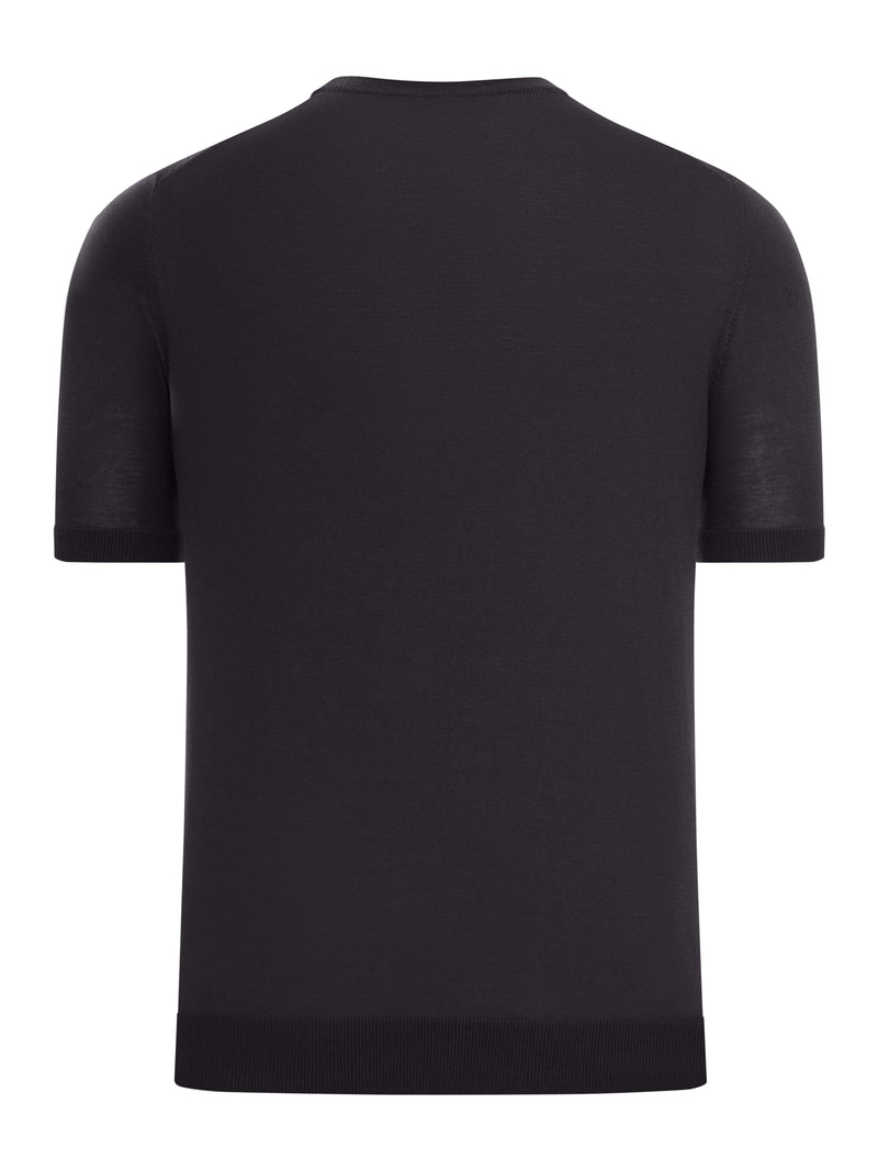 CREW NECK COTTON KNITTED T-SHIRT