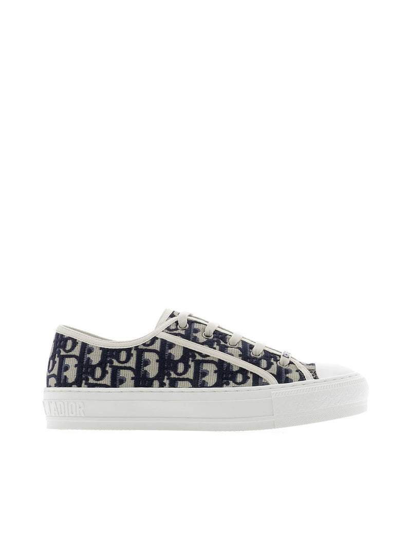 WALK`N`DIOR OBLIQUE EMBROIDERED COTTON SNEAKER