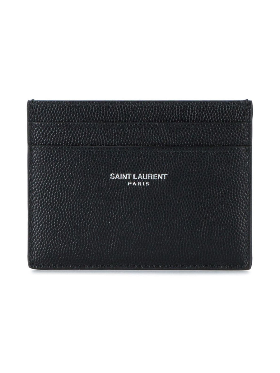 Saint Laurent Monogram Calf Leather Wallet With Money Clip in White for Men