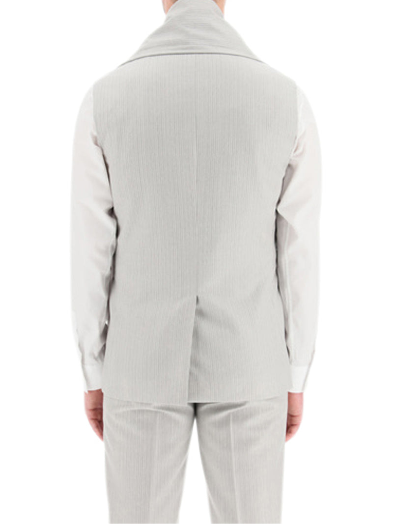 vest with pointed lapels