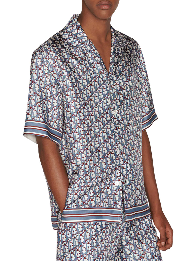 DIOR OBLIQUE PIXEL HAWAIIAN SHIRT
