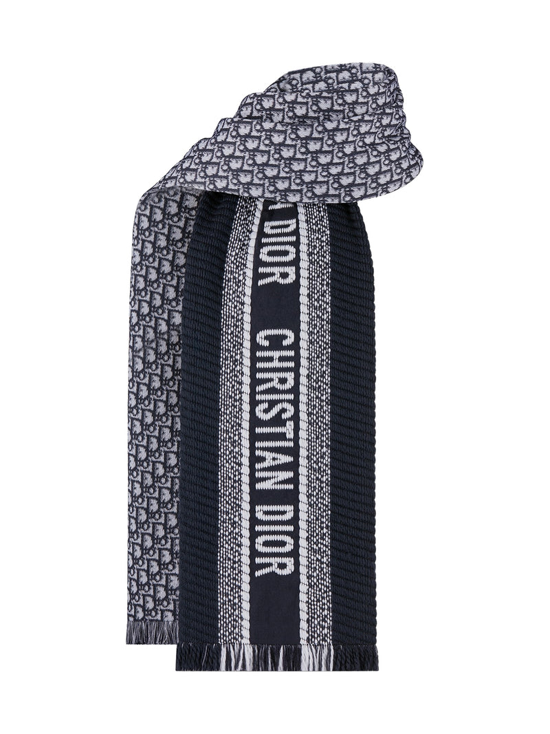 DIOR OBLIQUE UNIVERSITY REVERSIBLE SCARF