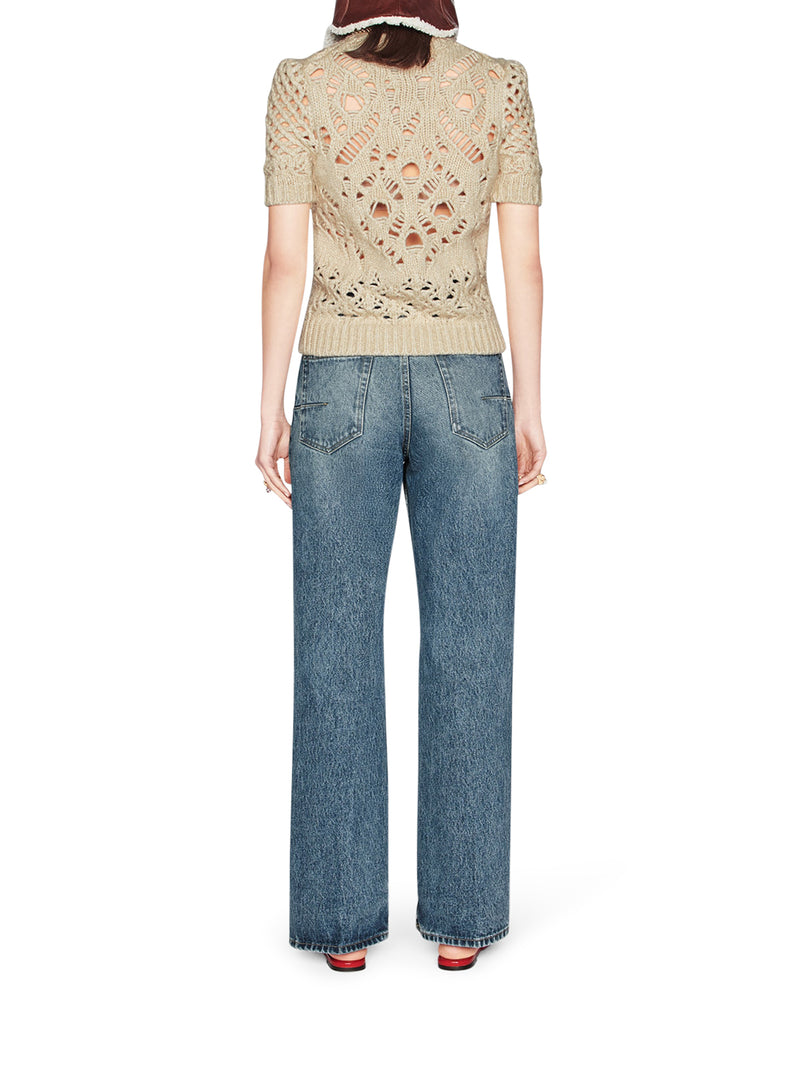 SHORT SLEEVE SWEATER
