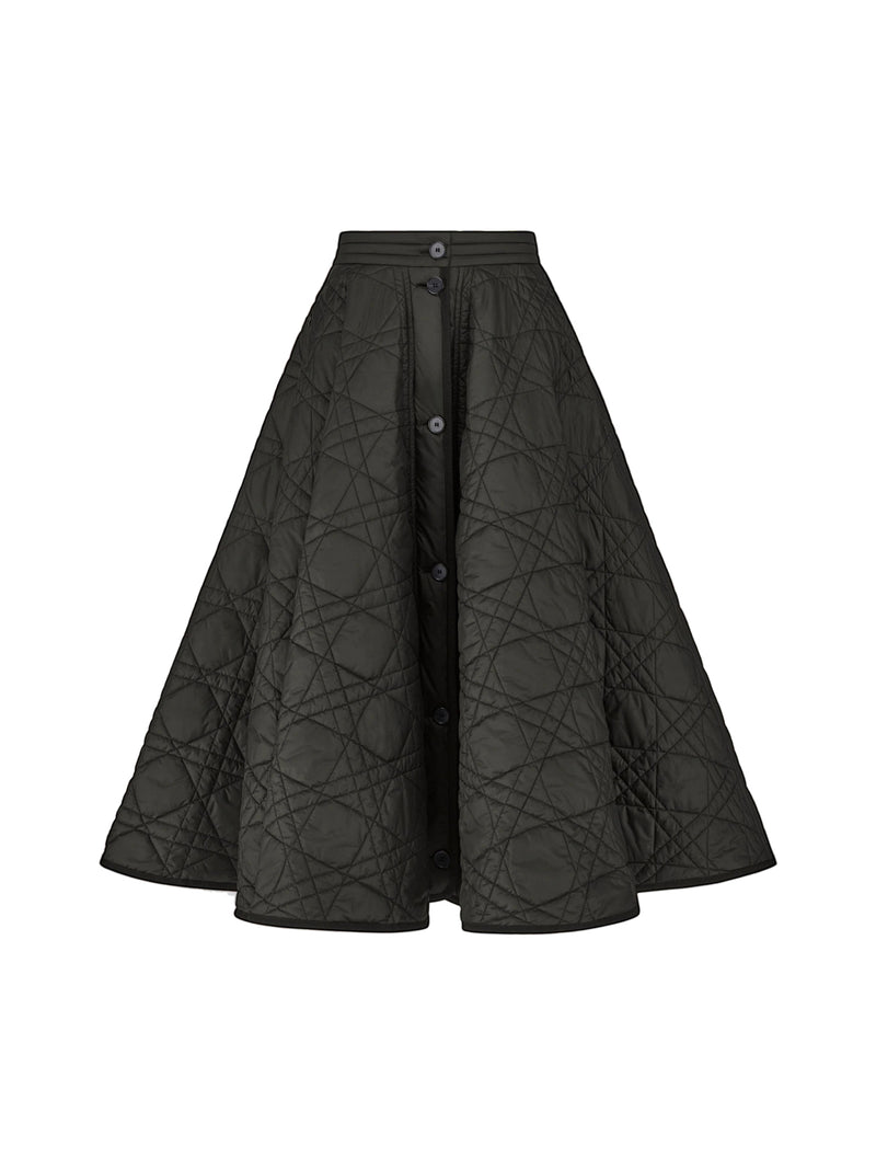 MACROCANNAGE MID-LENGTH SKIRT