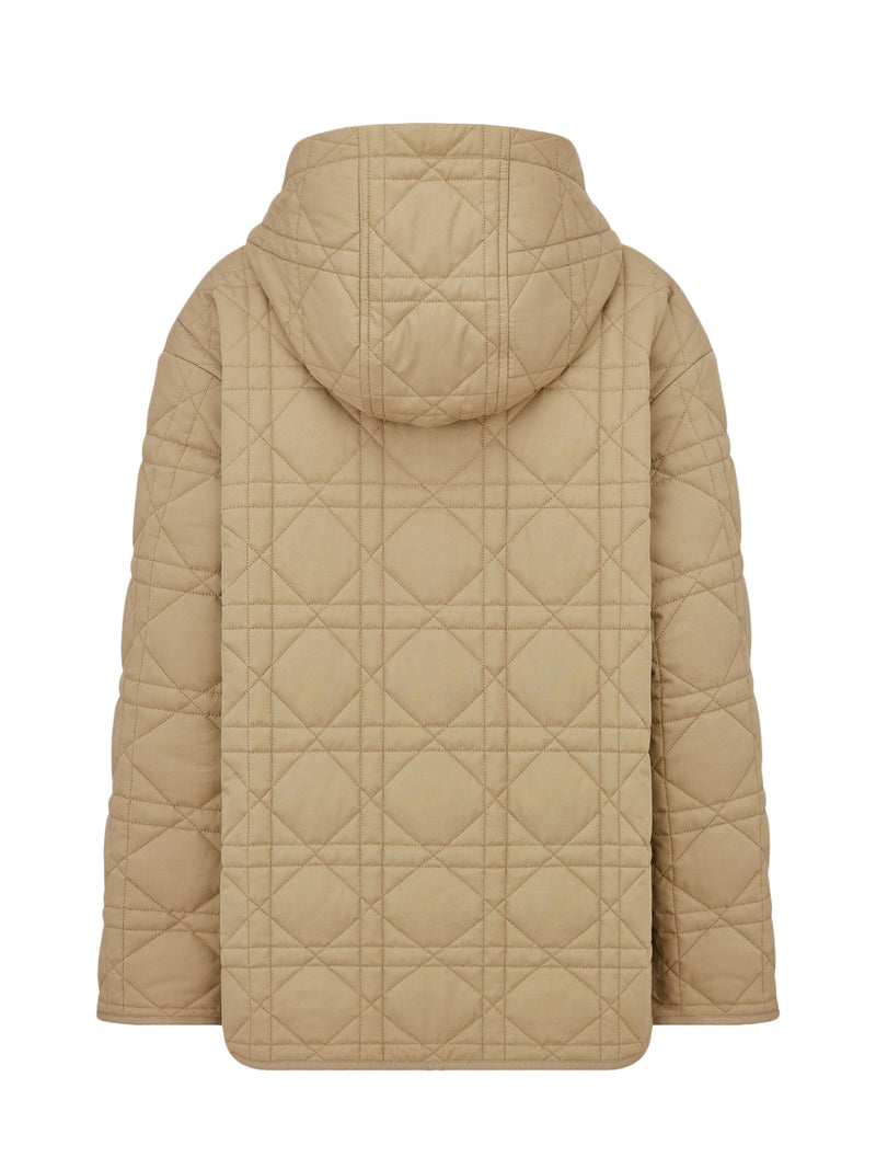 CABAN WITH MACROCANNAGE HOOD