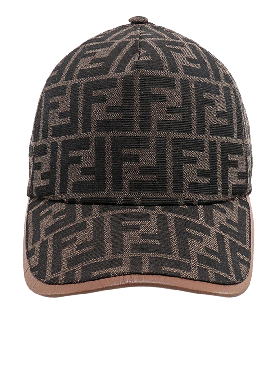 Fendi Ff Pattern Visor Hat in Brown for Men