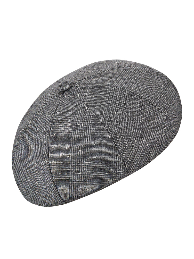 Gray wool blend canvas with Prince of Wales motif