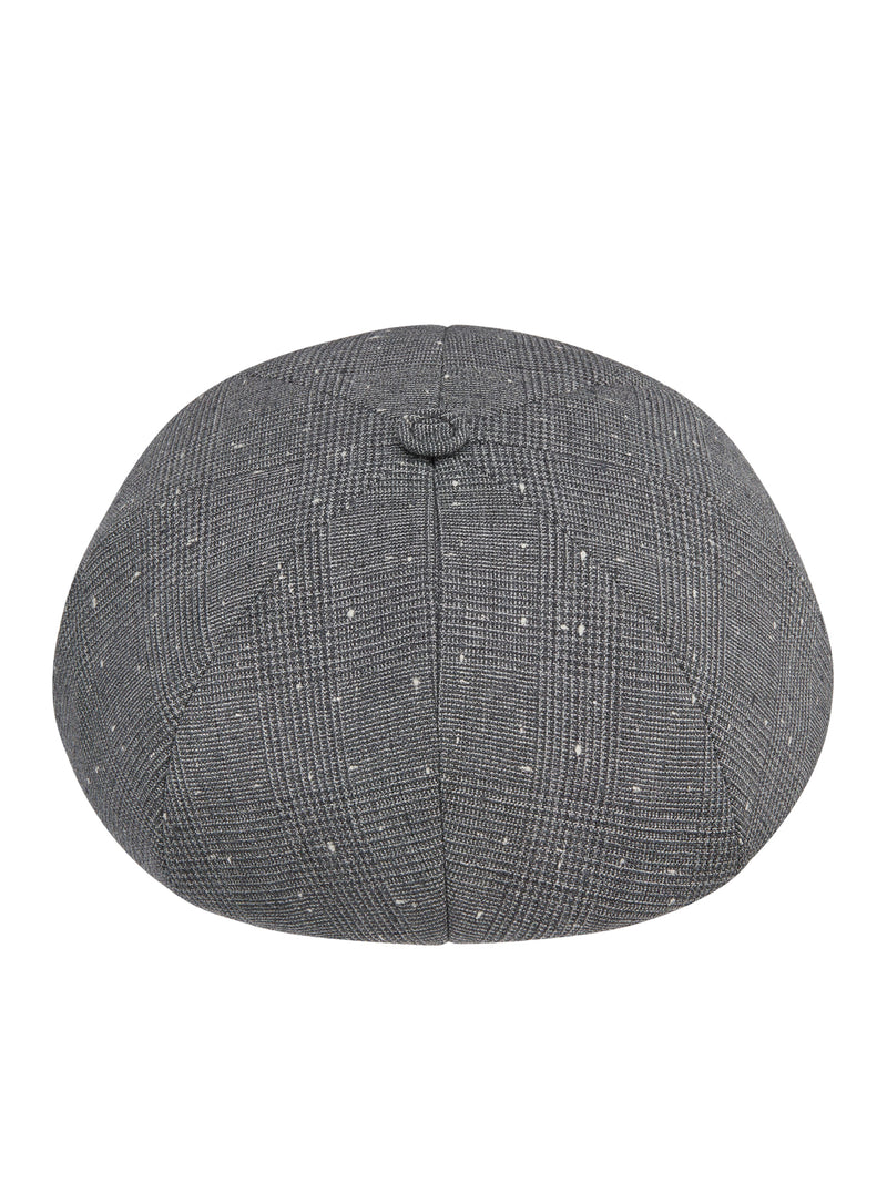 Gray wool blend canvas with Prince of Wales motif