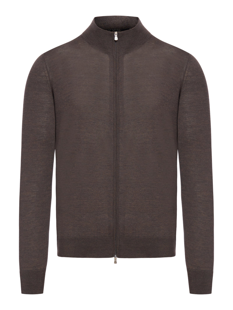 FULL ZIP SWEATER IN VIRGIN WOOL