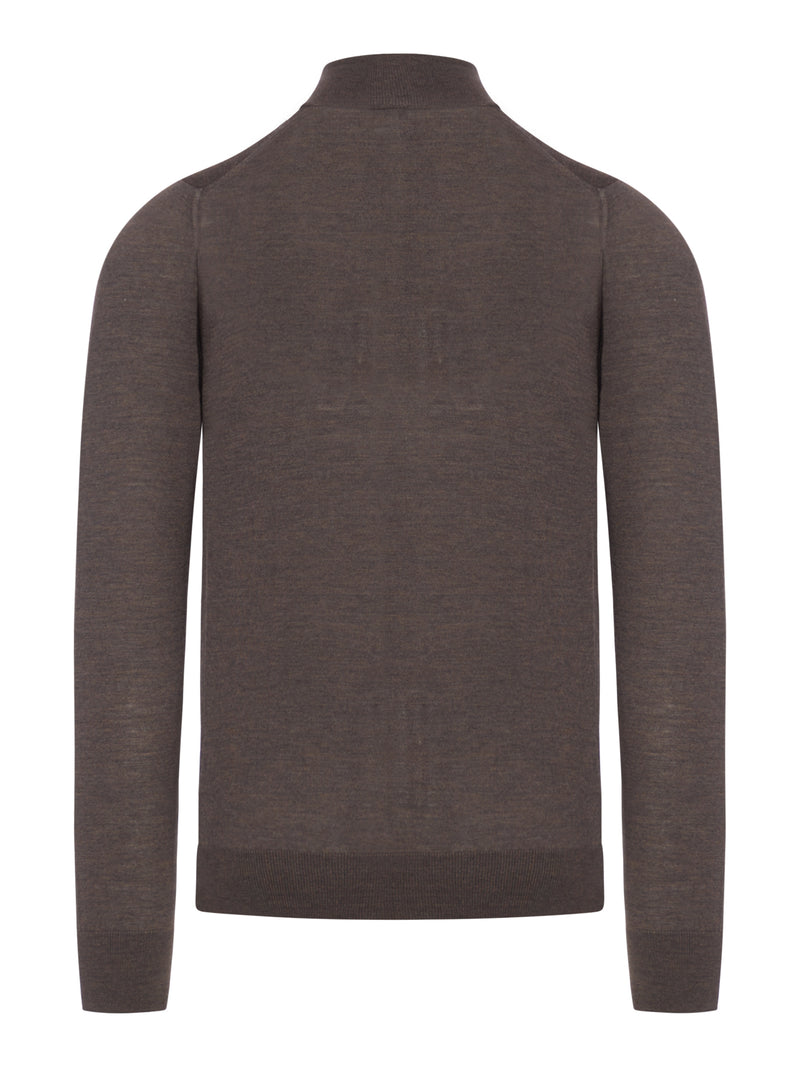 FULL ZIP SWEATER IN VIRGIN WOOL
