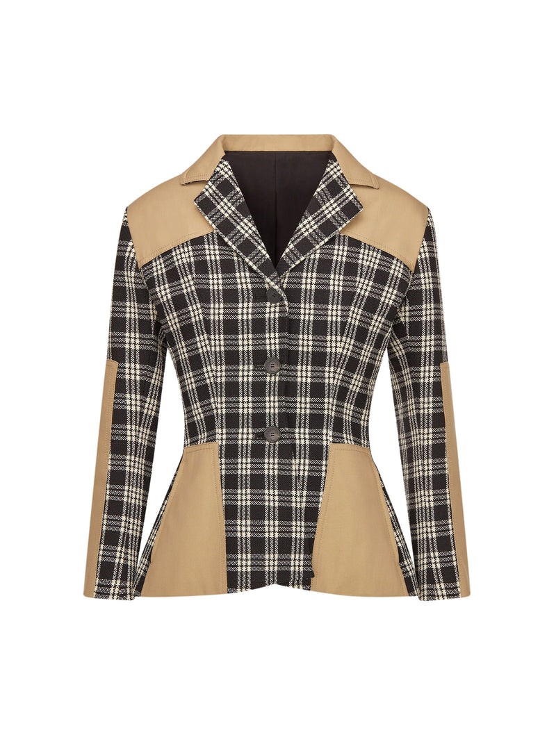 Check`n`Dior white and black wool
