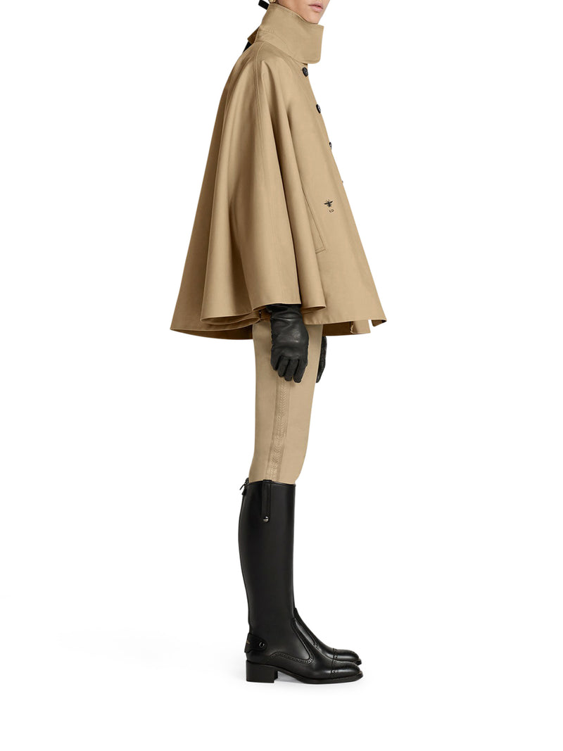 BEIGE COTTON GABARDINE CAPE