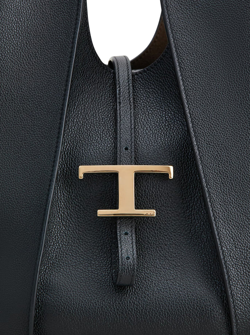 SMALL T TIMELESS BAG IN HAMMERED LEATHER