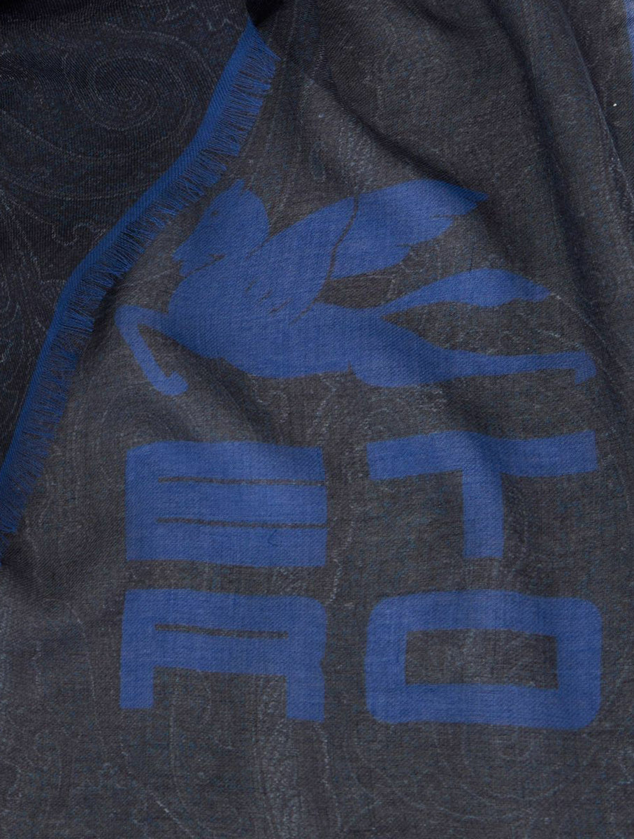 monogram-jacquard silk-blend scarf – Suit Negozi Row