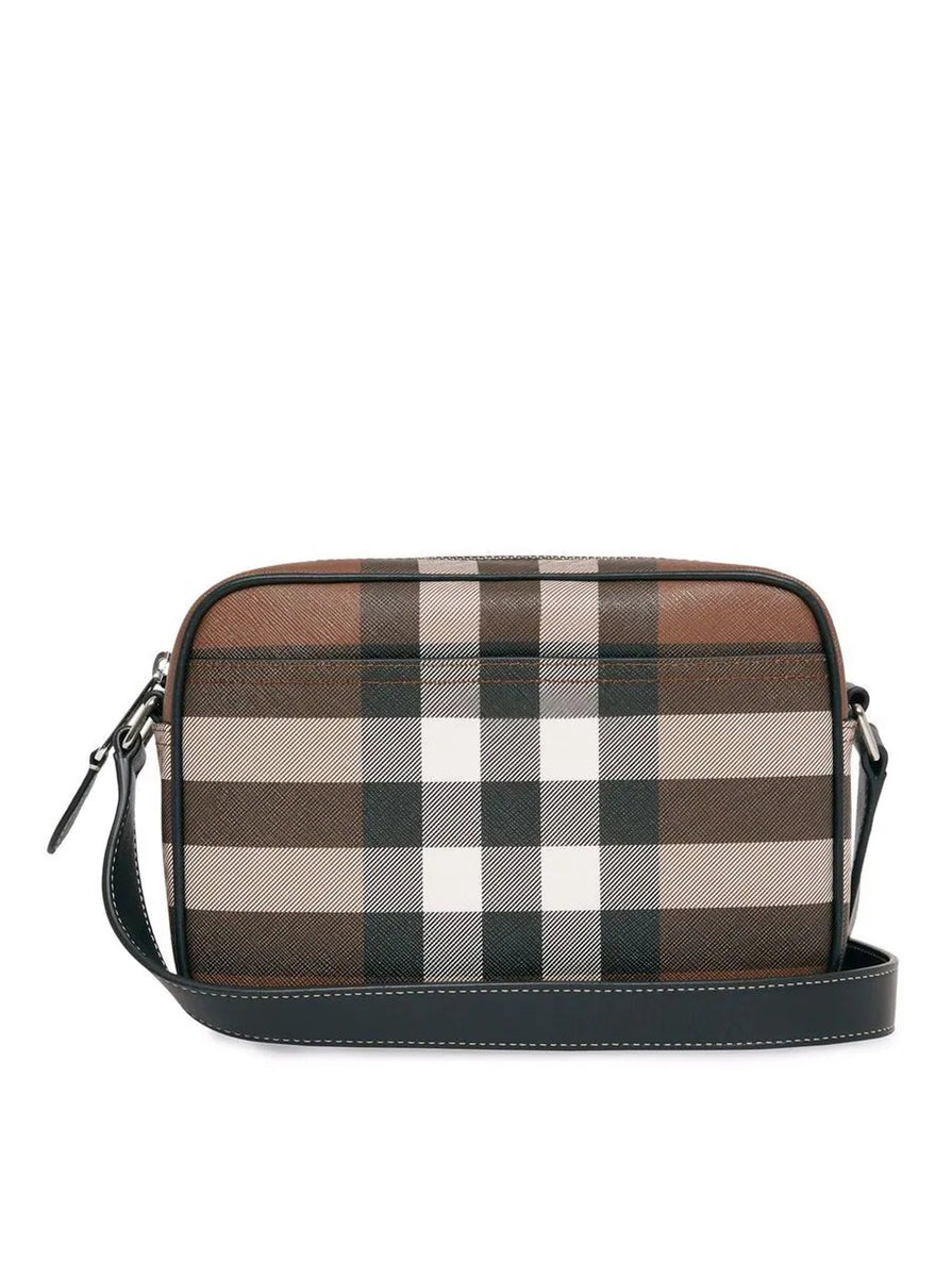 Burberry Birch Brown Canvas Check-Print Belt Bag Crossbody ~NEW