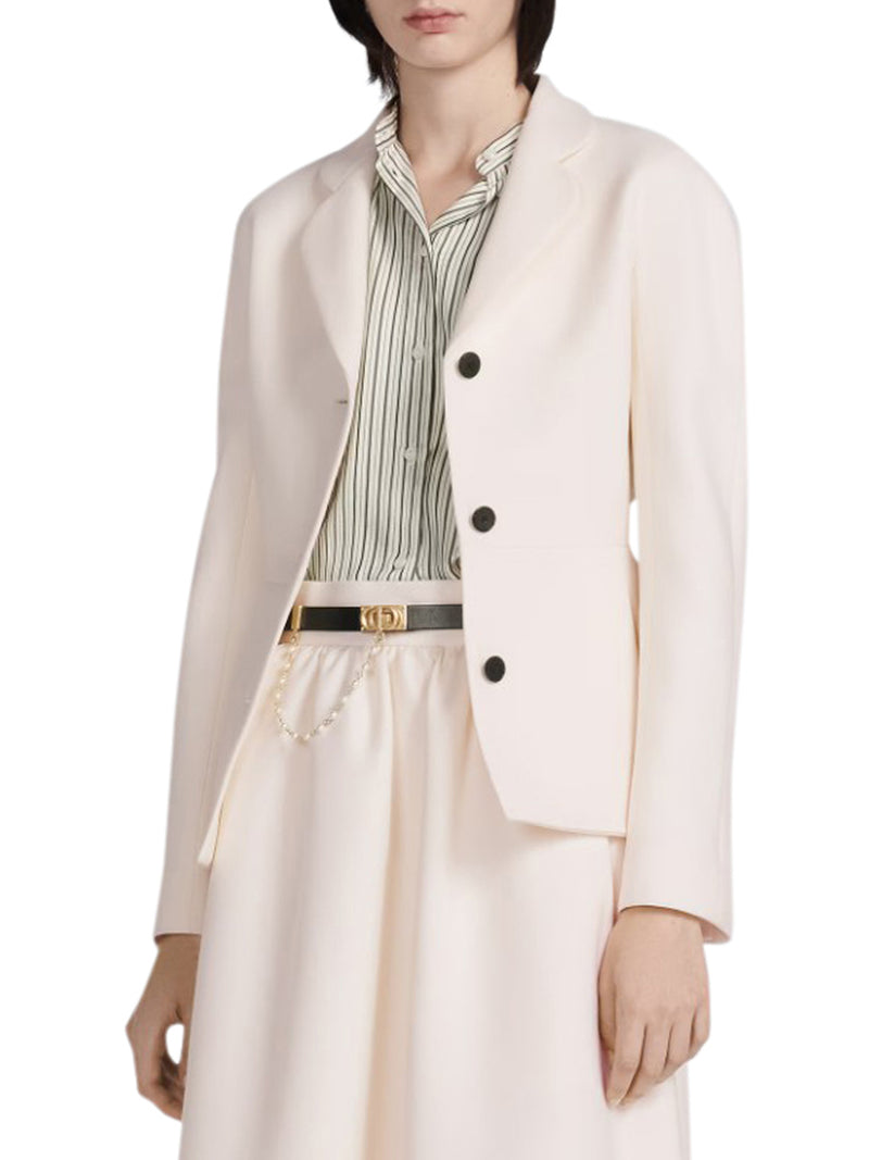 JACKET WITH WOOL AND SILK BASQUE